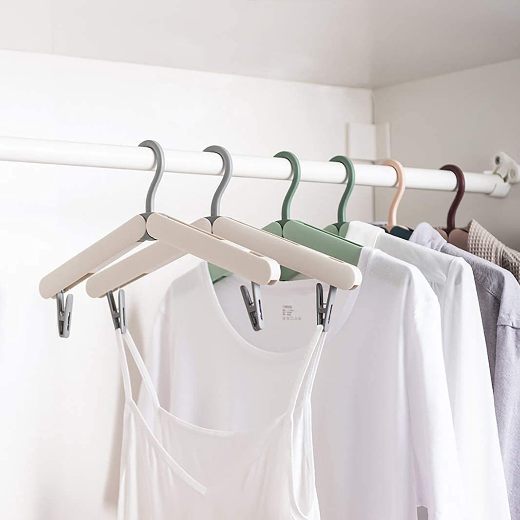 3Go 30Go Portable Folding Travel Hangers (4 Pcs) | Lightweight Clothes Hangers For Travel, Outdoor, And Home Use | Foldable Clot
